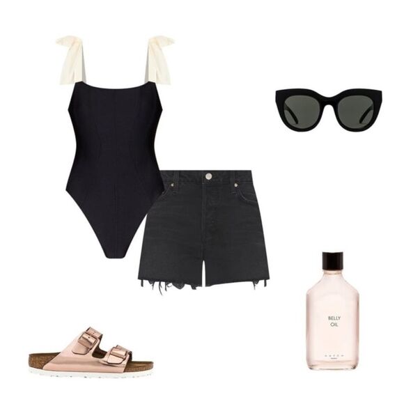 NWT GRLFRND Helena High Rise Cutoff Shorts Washed Black Raw Hem - Picture 11 of 12